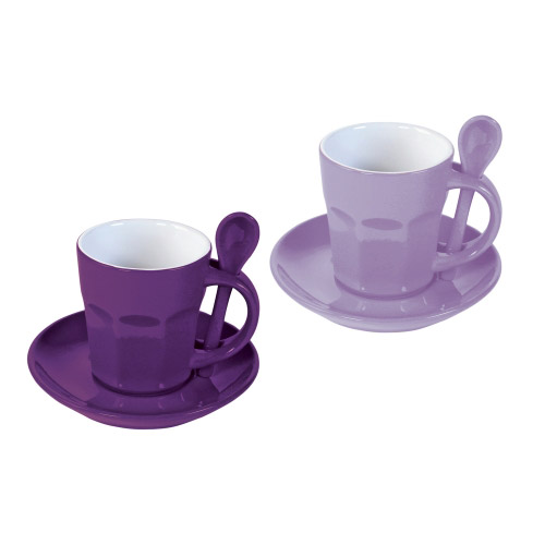 Kaffee-Set lila/ flieder - 671775 - Tassen- - - 