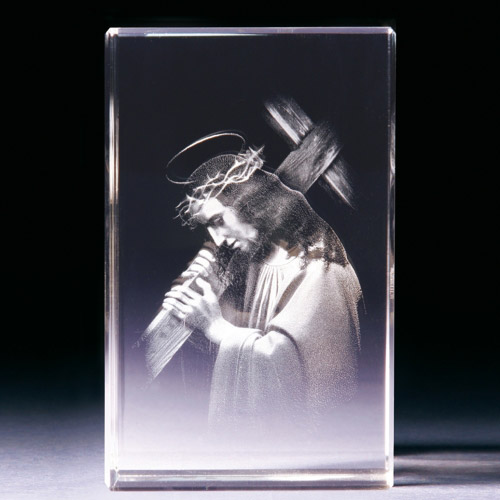 Glasblock - Jesus mit Kreuz - 680739 - Religion- - - 