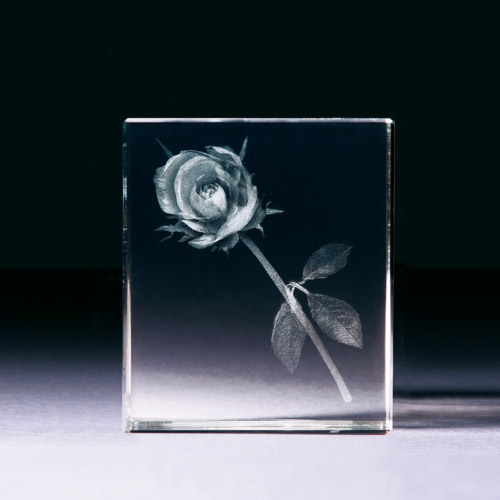 Glasblock - Rose - 681001 - Liebesgeschenke- - - 