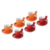 Espresso-Set orange/ rot