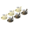 Espresso-Set braun/ creme