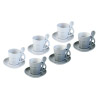 Espresso-Set grau/ weiß