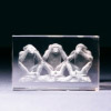 Glasblock - Drei Affen