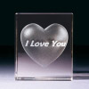  Glasblock - Herz mit I love you