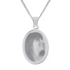 Anhänger + Kette oval