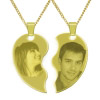 Anh&auml;nger + Kette Gold geteilt