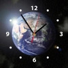 Wanduhr Foto-Druck Weltkugel