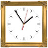 Wanduhr my clock Goldrahmen