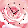 Wanduhr Foto-Druck Rose