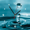 Wanduhr Foto-Druck Wassertropfen