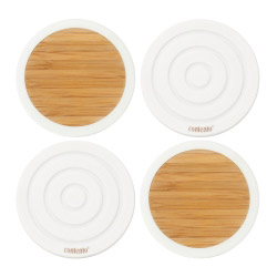 Contento Glasuntersetzer Tip-Top weiss