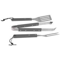  Grillbesteck Set picnic grau