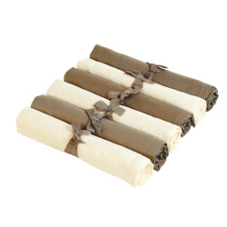  Stoff-Servietten Set beige