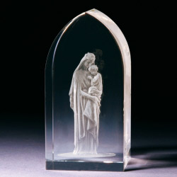  Glasblock - Maria mit Kind