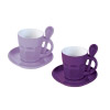  Espresso-Set lila/ flieder