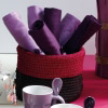  Stoff-Servietten Set lila
