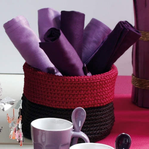  Stoff-Servietten Set lila