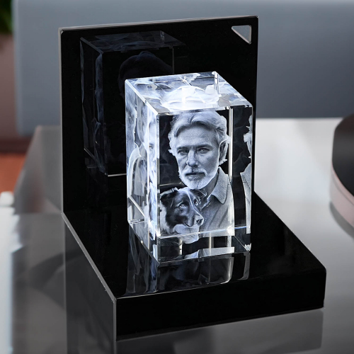 3D Glasfoto Set mit Beleuchtung Gr. S 