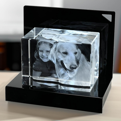 3D Glasfoto Set mit Beleuchtung S Quer