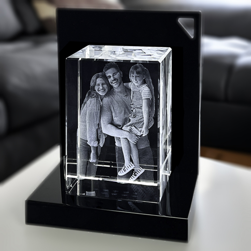 3D Glasfoto Set mit Beleuchtung Gr. L