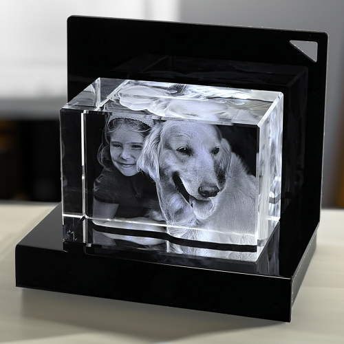 3D Glasfoto 3XL mit Premium Leuchtsockel Quer