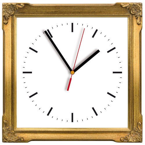 Wanduhr My Clock - Goldrahmen