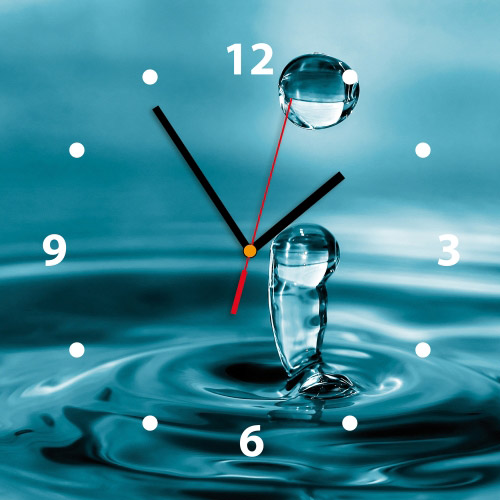 Wanduhr My Clock - Wassertropfen