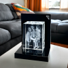 3D Glasfoto Set mit Beleuchtung Gr. L