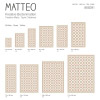 Vinyl Teppich MATTEO 60x90 cm Fliesen 6 Orange