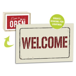 contento Acrylglasscheibe für Lightbox WELCOME 30x20 cm