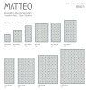 MATTEO Vinyl Teppich 90x160 cm - Fliesen 1 Blau