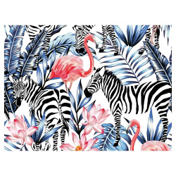 contento Tischset Vinyl Flamingo & Zebra